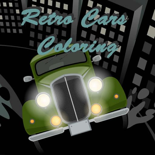 Retro Cars Coloring
