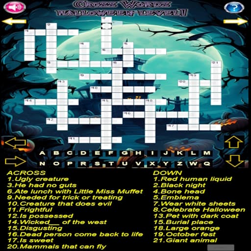 Halloween crosswords HTML5