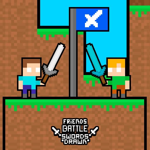 Friends Battle Swords Drawn